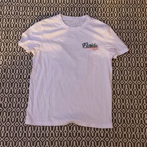 Florida orange juice white tee